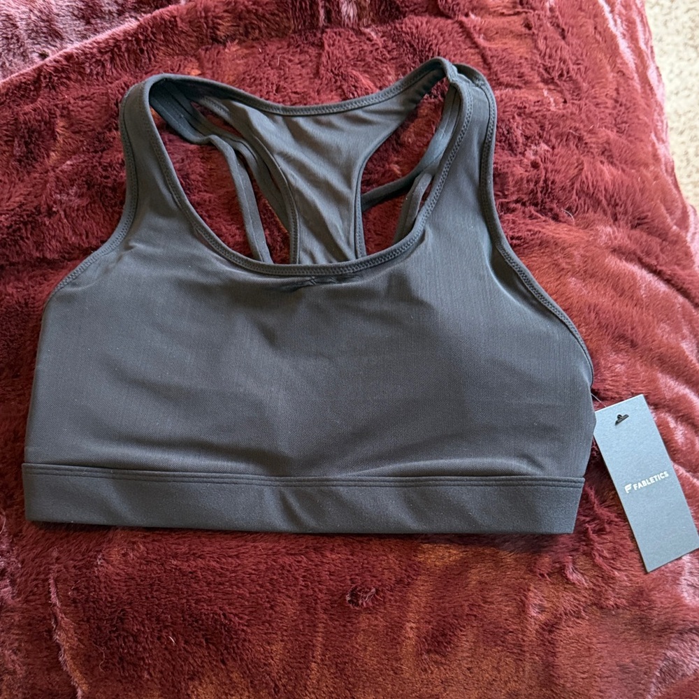 Fabletics black mesh Sports Bra
